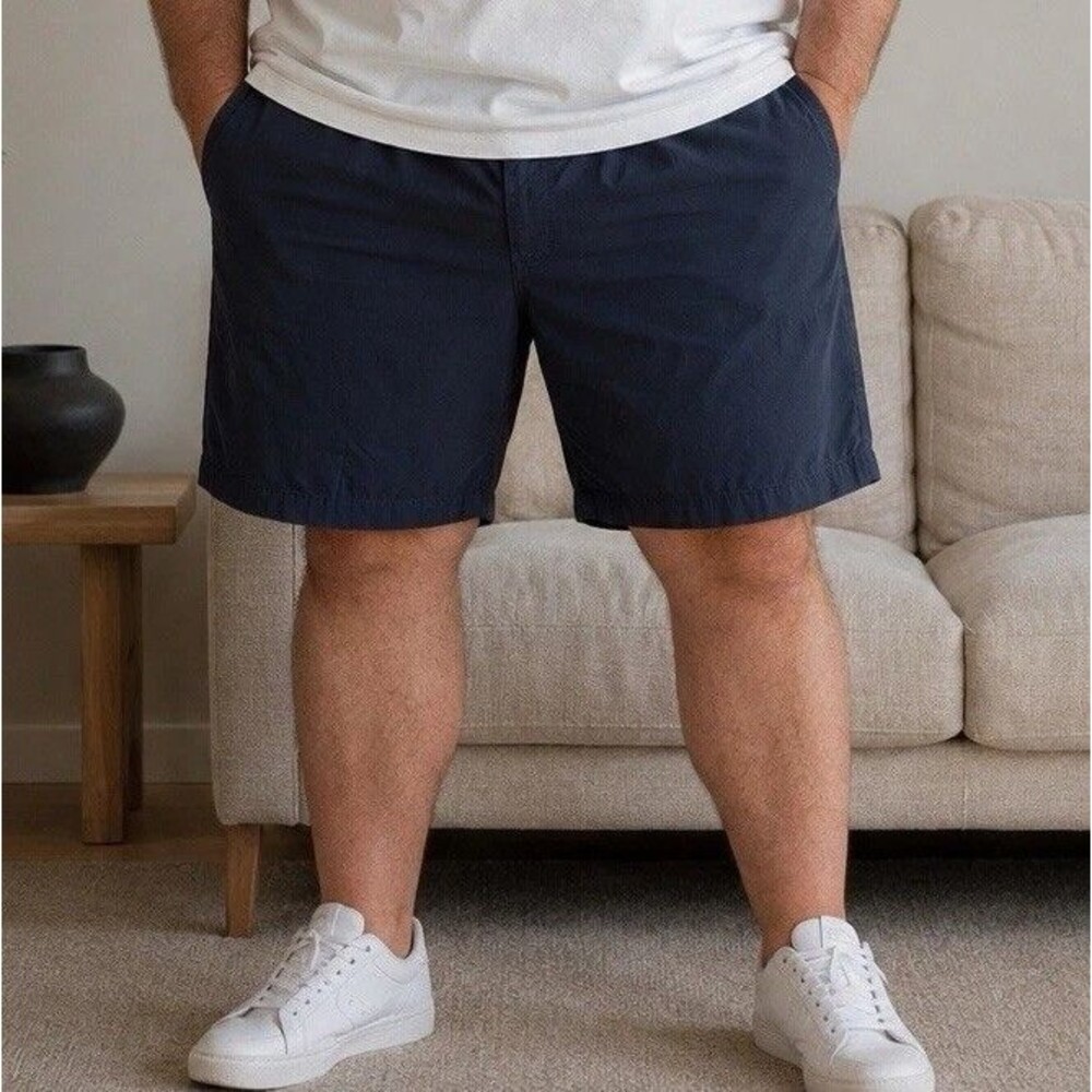Cremieux Navy Mens 48 Chino Khaki Casual Cotton Shorts